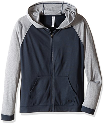 Under Armour Girls' Tech Full Zip Hoodie, Stealth Gray/Stealth Gray, Youth Small #TOP8