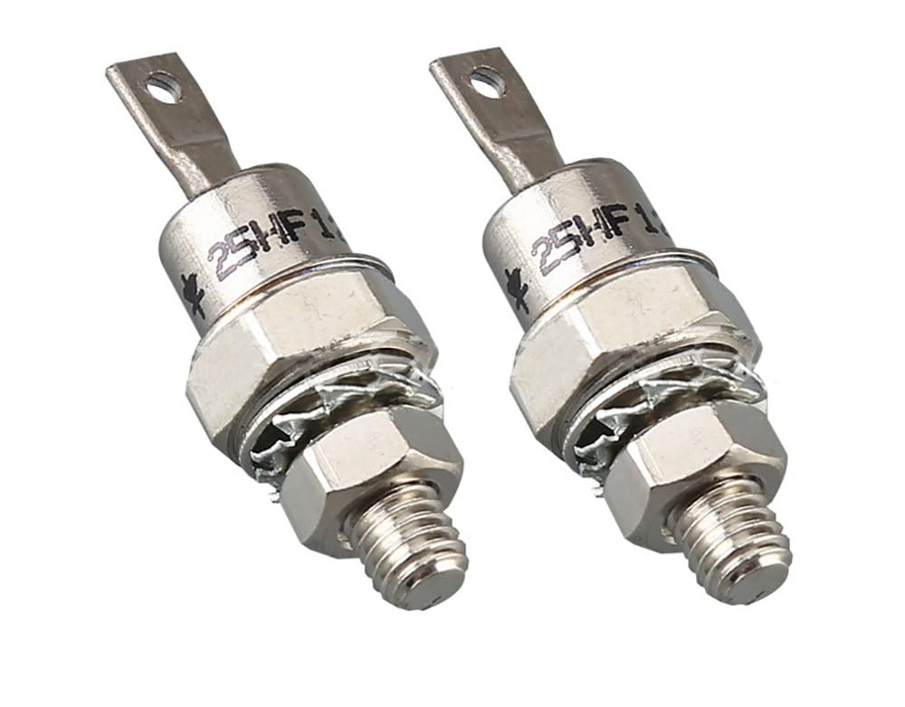 CENPEK 2 Pair 25HFR120/25HF120 Rectifier Diode Iron Base Forward Reverse Polarity Rectifier for Battery Charging and Converter 25A 1200V