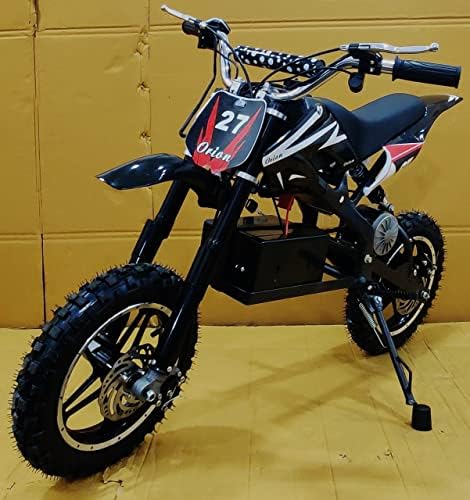 Gigaglitz Dirt Rocket Electric-Powered Dirt Bike with Rear-Wheel Drive, High-Torque, Chain-Driven Motor, for Kids 13+ (Black) - for Offroad Category and Purpose only