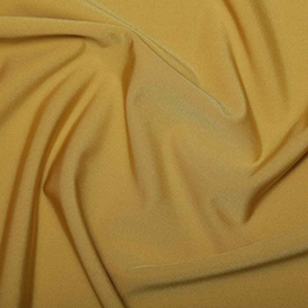Oh Sew Crafty Limited Gold Plain All Way Stretch Lycra Fabric Nylon Spandex Dress Dance Wear 150Cm Wide (Per Metre) (Gold)