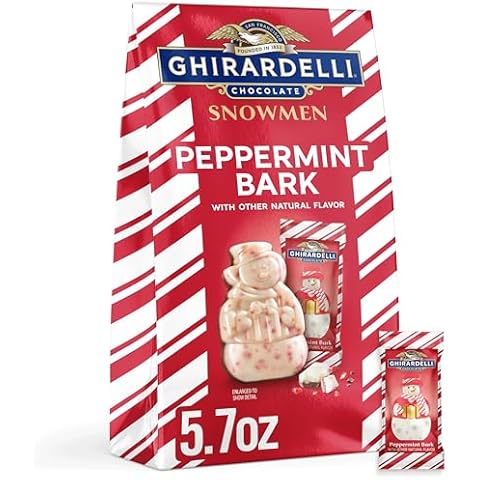 Ghirardelli Peppermint Bark Snowmen, 5.7 oz Bag Cover