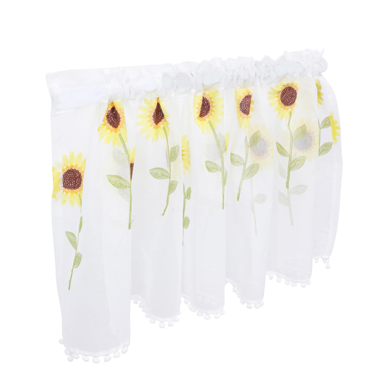 Cortina de girasoles para cocina decorativa y funcional SHINEOFI que alegra sus ventanas
