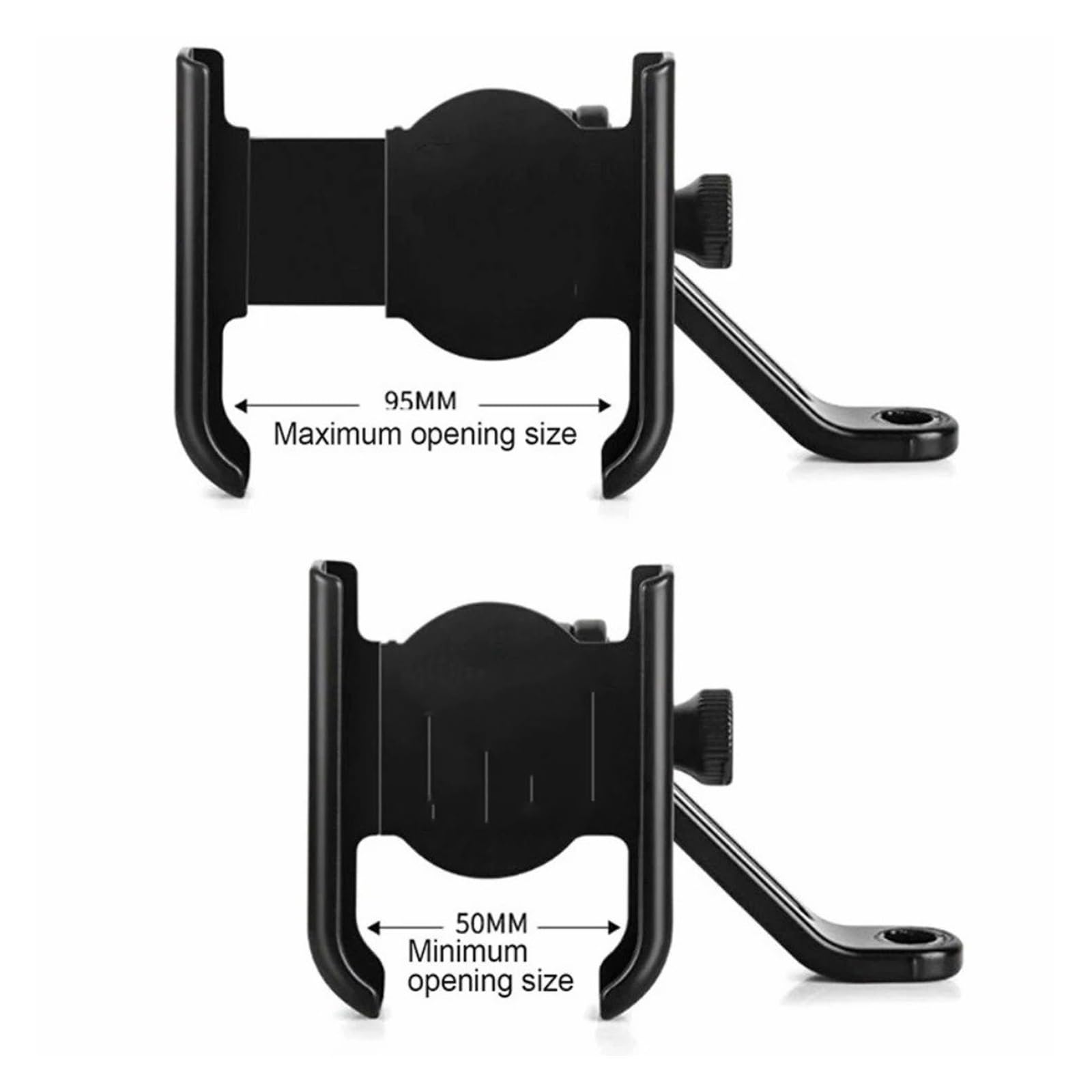 Soporte Manillar Soporte para Teléfono Móvil De Aleación Aluminio para Motocicleta Bicicleta GPS Clip Montaje para Manillar Multiespecificaciones Soporte Teléfono Moto(Rearview Mirror)