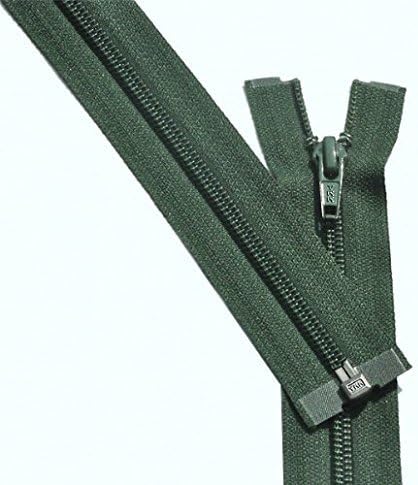 30" Light Weight Jacket Zipper ~ YKK #5 Nylon Coil Separating Zippers - 890 Dark Green (Pack of 1 Zipper)