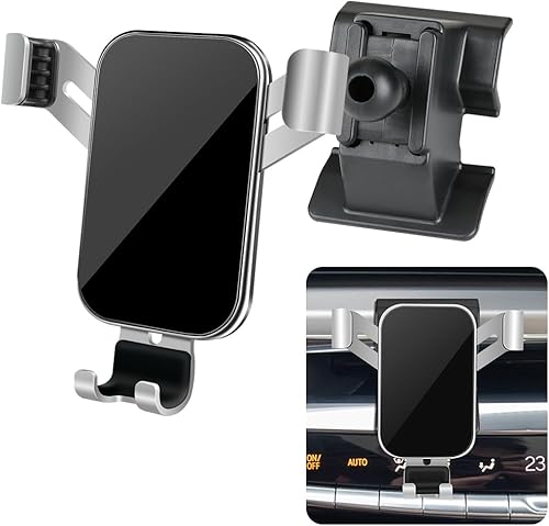 LUNQIN Soporte para teléfono de coche para Cadillac Lyriq 2023 2024 Luxury Sport Big Phones con funda, accesorios para automóviles, soporte de