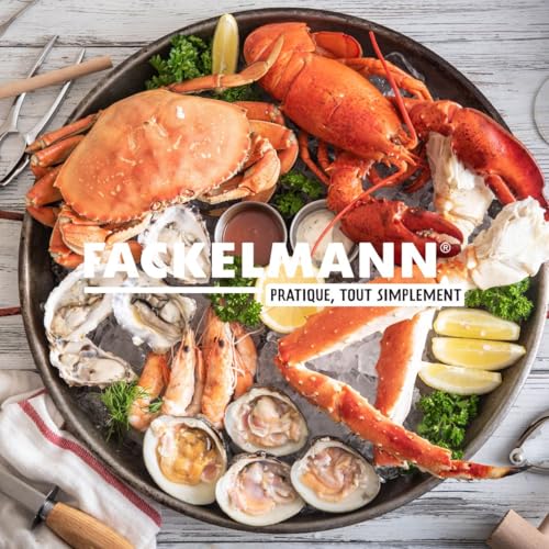 Fackelmann 39054 Support pour plateau de fruits de mer, Plat de service pour plateau de fruits de mer, Chromé, 19 cm – vue 7
