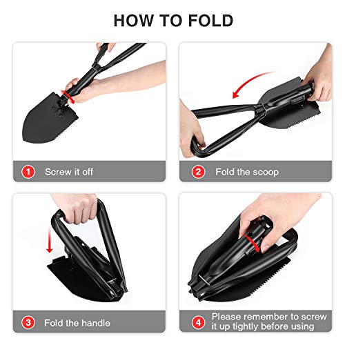 185-Folding-Shovel-Collapsible-Shovel-for-Car-Snow-Camping-Shovel-and-Pickax-Military-Entrenching-Tool-for-Gardening-Camping-Sand-Off-Road-Portable-Car-Emergency-kit