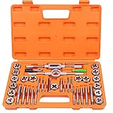 HORUSDY 40-Piece Metric Tap and Die Set, Metric Sizes for Coarse and Fine Threads Tool with Storage Case.