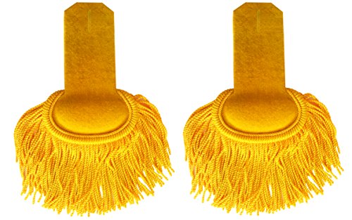 HEUK Oro Amarillo de Seda para el Hombro hombreras con botón Agujero (par)