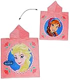 alles-meine.de GmbH Badeponcho - Frozn - Disny die Eiskönigin - 50 cm * 105 cm - 3 bis 6 Jahre Poncho - mit Kapuze - Handtuch Strandtuch Baumwolle - ELSA Anna Arendelle völli.