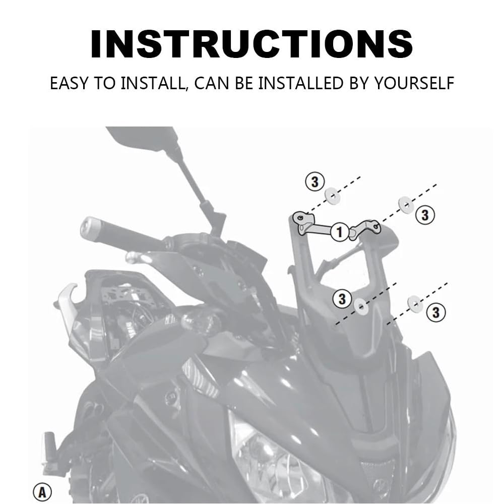 Generico Supporto per telefono per moto Supporto per moto Supporto per navigazione GPS anteriore di ricambio per MT07 Tracer700 2016-2020 Tracer 7 2021- (12/22 mm)