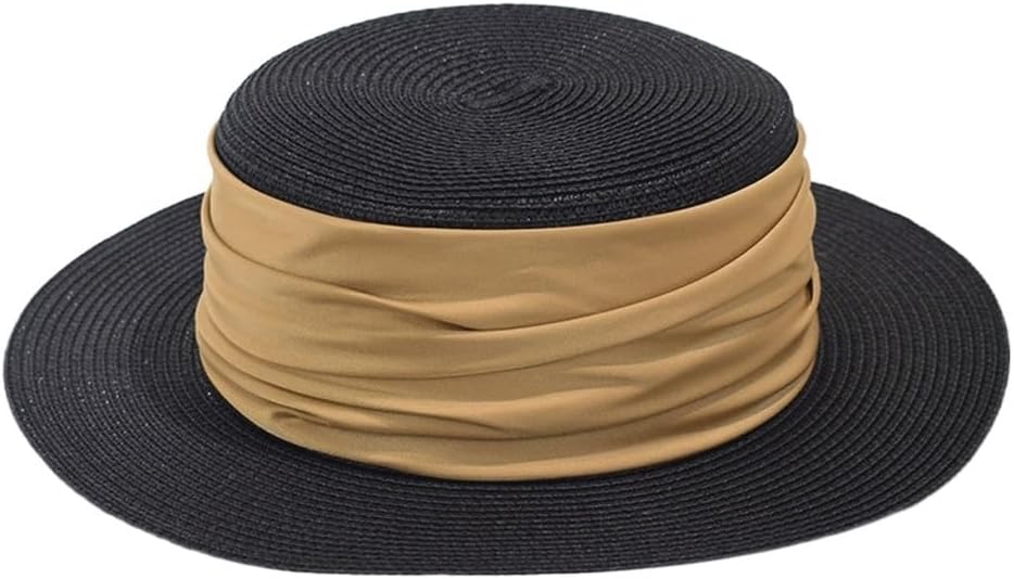 【美品】CA4LA Atelier Made 麦わら帽子 ベール付き リボン 黒 美品】CA4LA Atelier Made 麦わら帽子 ベール付き リボン 黒 美品