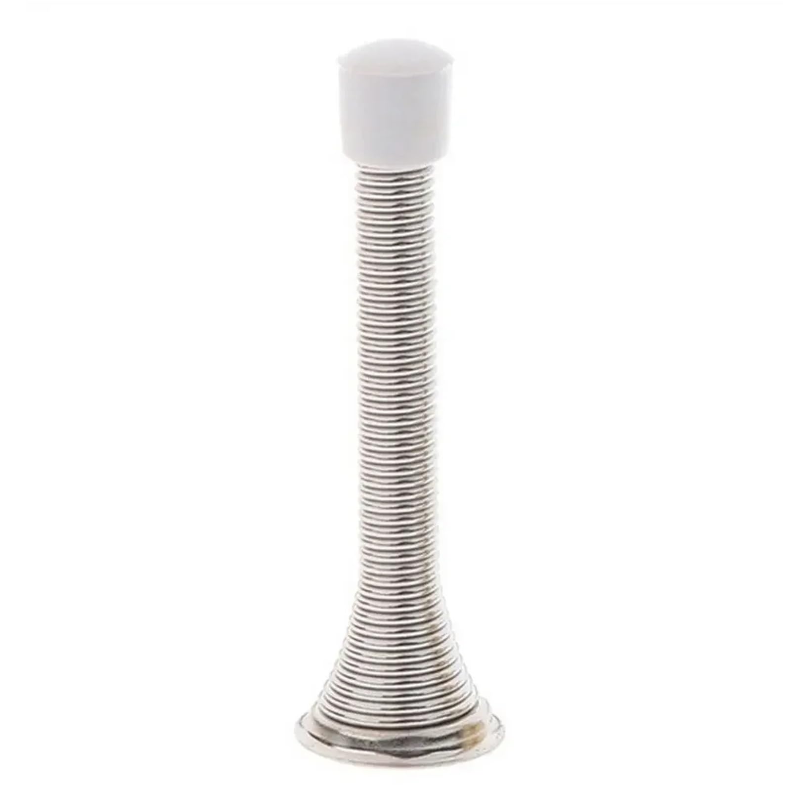 Door Stop Door Crash Pad Wall Protector Metal Handle Guard Stopper Spring Anti-Collision Noise Canceling(Silver)
