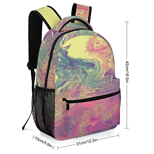 Zaino Da Città Classico Adulto Donna Casual Daypacks Moda Zaino Scuola Elementare Stampa Per Ragazze Ragazzi Fluido Rovente - 2
