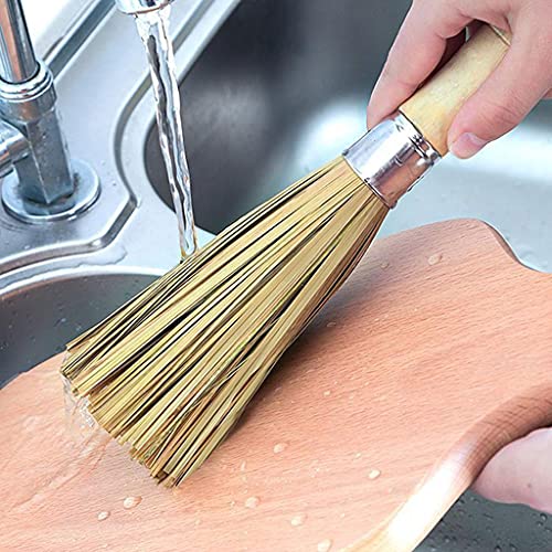 Bamboo Pan Brush with Wooden Handle Wok Kitchen Wash Dish Multipurpose Restaurant Practical Pot Brush