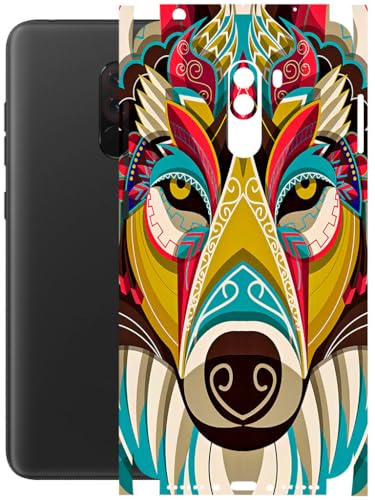 Image of AtOdds - Full Body Back Screen Guard Protector Film - Lamination Wrap Skin Sticker Compatible with Poco F1 | Scratchproof Matte Finish (Mighty Wolf)