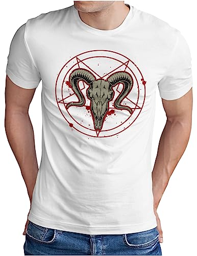 T-shirt Baphomet Grande Taille Homme Blanc du S au XXXXXL