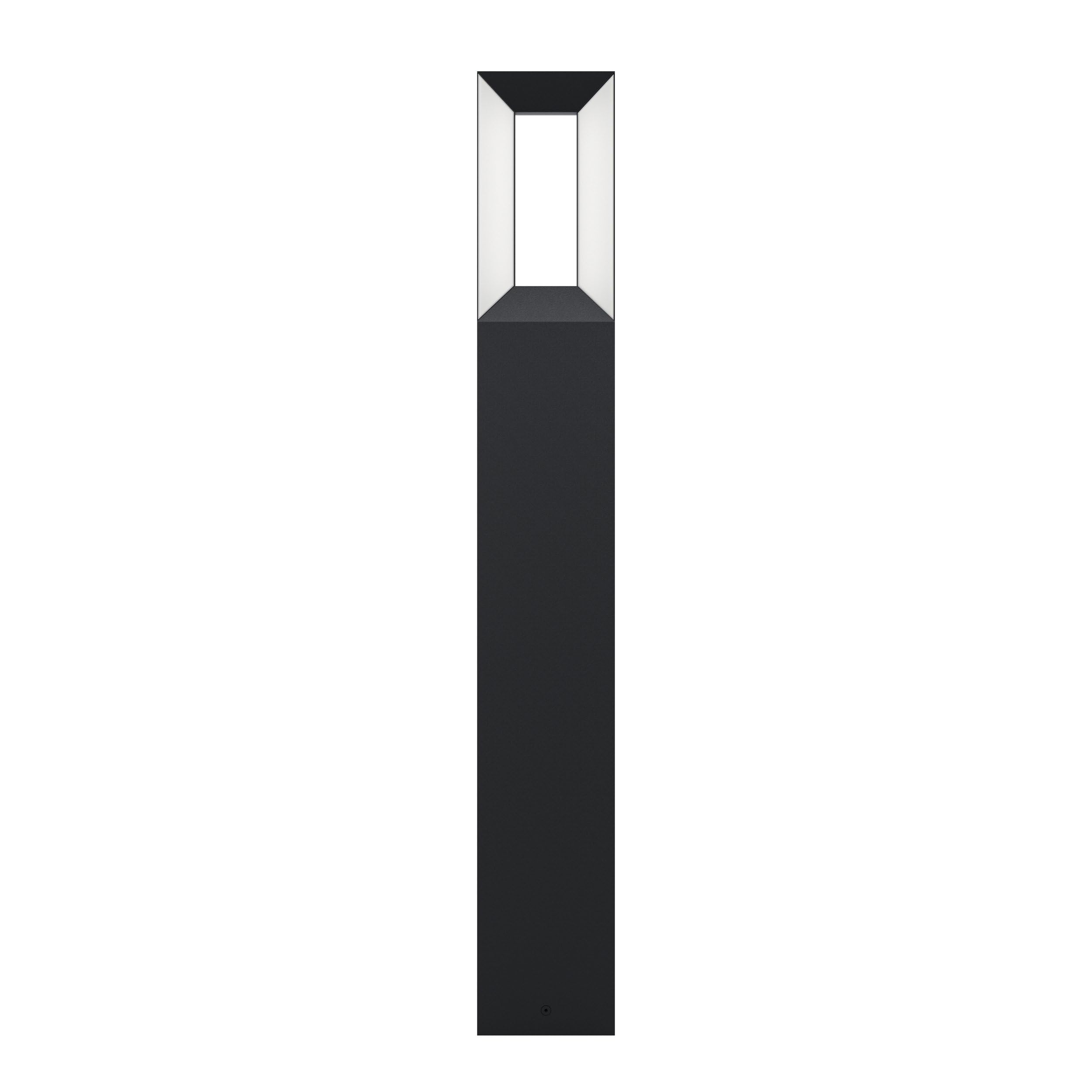 EGLO LED Außen Stehlampe Riforano, 2 flammige Außenleuchte | Standlampe aus Aluminium-Guss in Schwarz und Kunststoff in Weiß, LED Außenlampe warmweiß, IP44