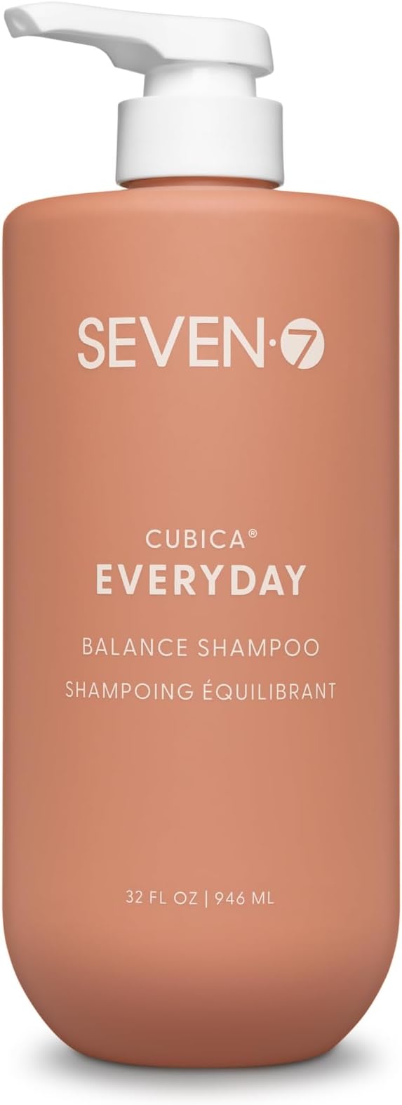SEVEN Haircare Cubica 7-DAY Shampoo for Women, Men, All Hair Types, Add Shine and Moisture to Hair, Sulfate & Paraben Free, Cruelty Free with Biotin + Green Tea Extract, Made in USA