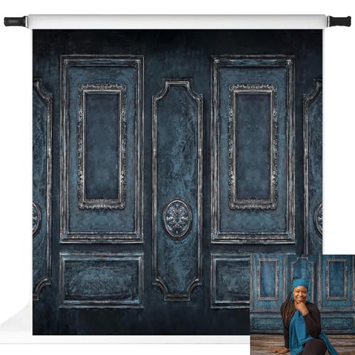 Toile de fond photo bleue rétro Kate mate et sans reflet pour portrait épuré