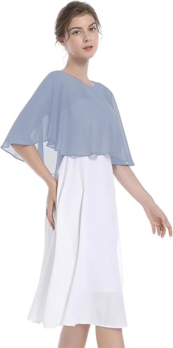 Miniatura 4 de Capelet nupcial de la boda de la gasa del cordón del encogimiento de chales y envolturas para el vestido de noche