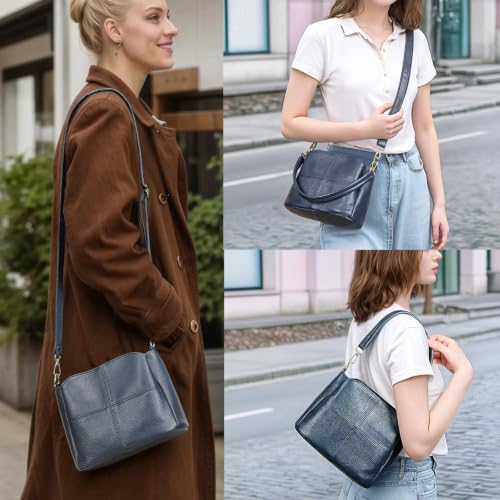 Image of MASIWEI Genuine Leather Crossbody Bag for Women Small Purse Hobo Handbag