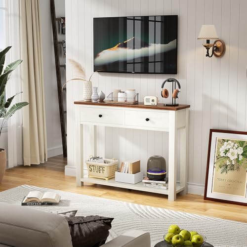 Console style ferme 80 cm 3 tiroirs iSunirm