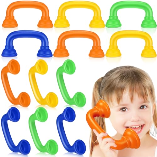 Shappy Bulk Reading Phones for Classroom Auditory Feedback Phone Manipulatives for Preschool Children Accelerates Reading Fluency and Pronunciation Toy Tool Supplies(12 Pcs)