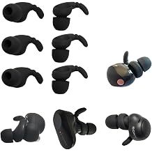 Anti-Slip Silicone Earhooks for Sony WF-1000XM5/XM4/XM3 - Universal Replacement Ear Tips for Sony Earbuds, Secure & Comfortable Fit, 3 Pairs Black