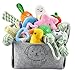 LECHONG 24 Pack Puppy Chew Toys, Dog Teething Toys with Storage Bin, Dog Rope Toys and Squeaky Toys for Boredom, Interactive Dog Toys for Small & Medium Breeds
