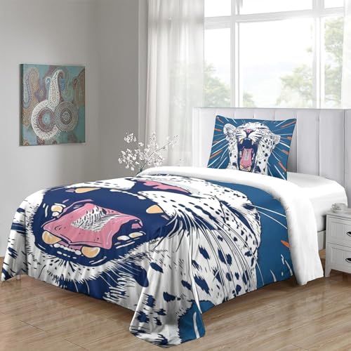 Housse de couette léopard zippée pour simplifier le change du lit simple - 5