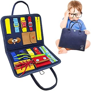 Airlab Busy Board for Toddlers, Montessori Sensory Activity Board, Educational Learning Gift Fine Motor Skill Toys, Baby Travel Toys for 1 2 3 4 Year Old Boy & Girl