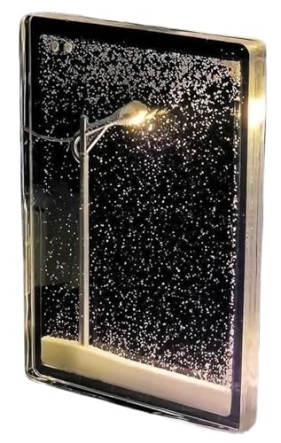Lámpara De Nieve Mágica, Farolas Nocturnas Nevadas, Materiales De Iluminación Nocturna, Luz De Noche con Paisaje Nevado DIY, Lámpara De Cuentos De Nieve(1pcs)