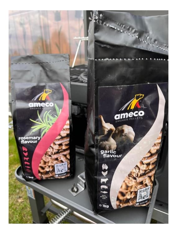Ameco Premium Räucherpellets 100% natürliches Aroma, Knoblauch/Rosmarie/Salbei 1 kg (Knoblauch)