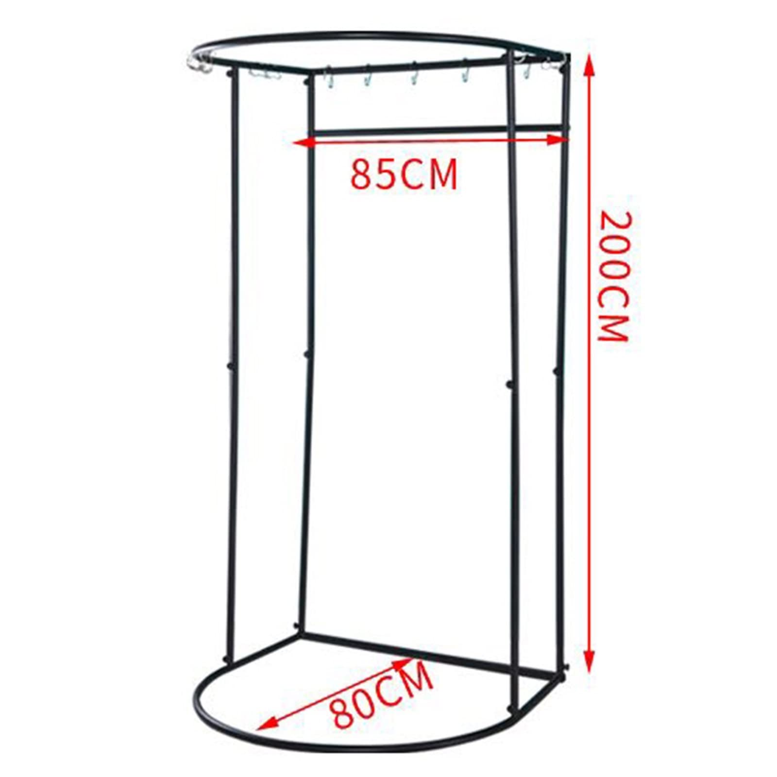 AMSXNOO Clothing Store Fitting Room, Strong Load- Bearing Locker Room Removable Portable Stable Privacy Dressing Room for Indoor Outdoor House Office Shopping Mall (Color : Black, Size : 85x80x200CM)