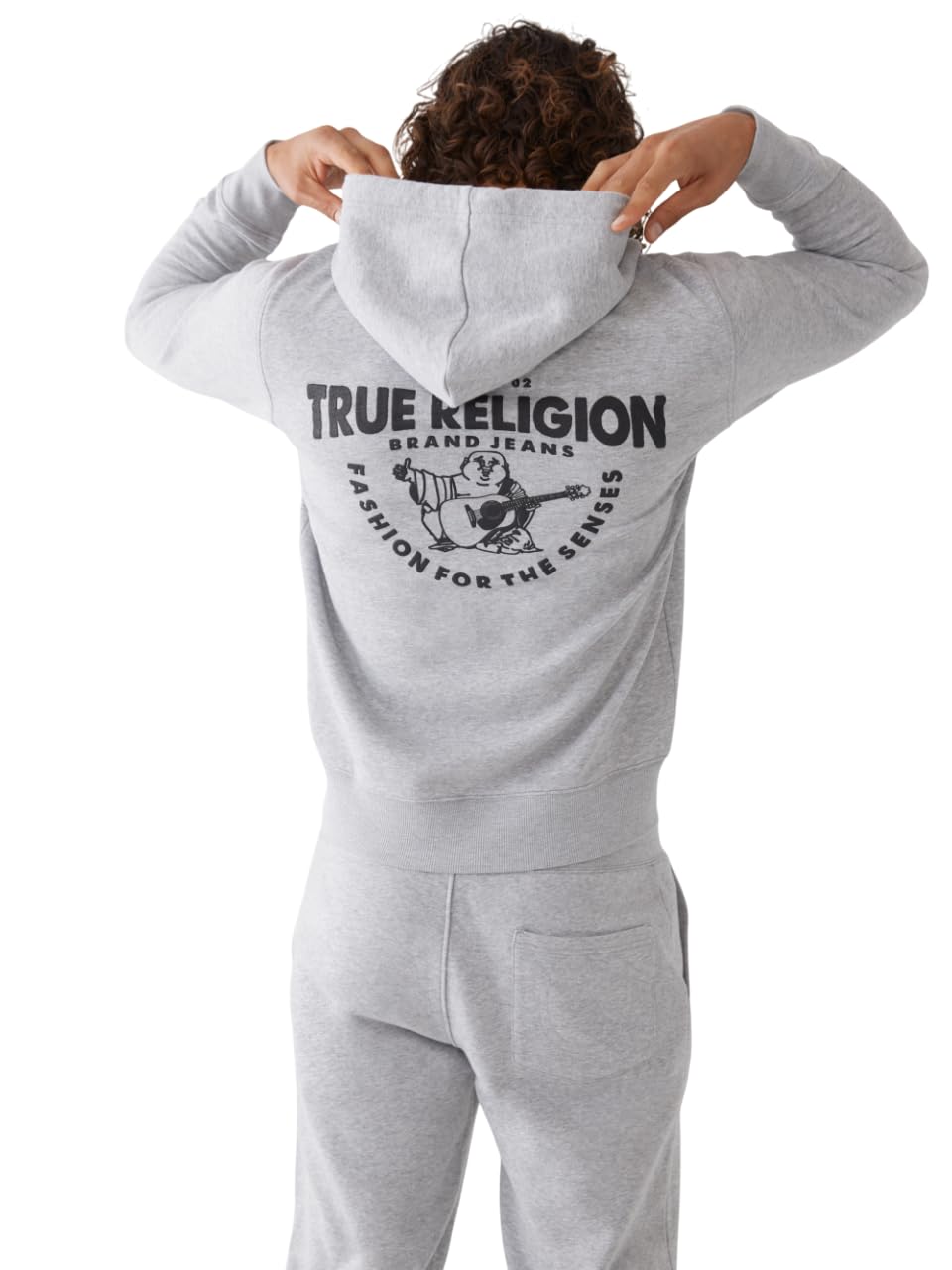 True Religion Felpa con Cappuccio con Zip Felpa con Cappuccio Uomo