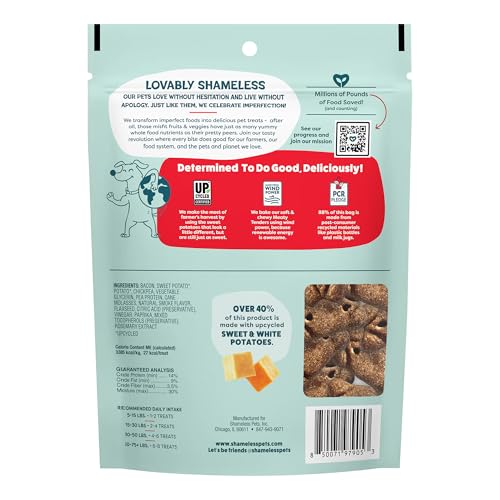 Image of Shameless Pets Soft Dog Treats - Bacon Me Crazy Meaty Tenders, Soft & Chewy Treats for Dogs, Real Bacon 1st Ingredient, Grain Free, Healthy Treats for Small, Medium & Large Dogs, 8oz