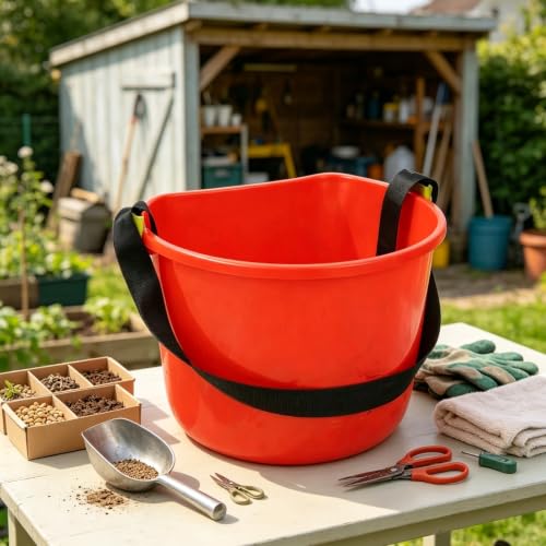 Fertilizante Spreader manual en cubo portátil de 35cm para dispersar aditivos con precisión 4
