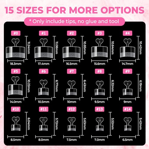 Image of UNA GELLA Half Cover Square Toe Nail Tips For Big Wider Toe, 510Pcs 15Sizes Soft Gel Pre-etched Fake Toenails Press On Nails For Nail Extensions Home DIY Nail Salon