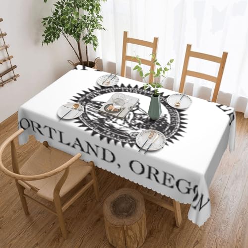 Best Outdoor Dining in Portland Oregon: Top Tablecloths for Scenic Meals 2 MULIHU Flag of Portland, Oregon (1950) Tablecloths 54x72in Waterproof Rectangle Lace Tablecloth for Dining Table Outdoor Party Decorative Tablecloth
