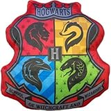 Aymax COJIN Escudo Cuatro Casas DE Hogwarts Harry Potter 33 x 31 cm Rojo Tacto T