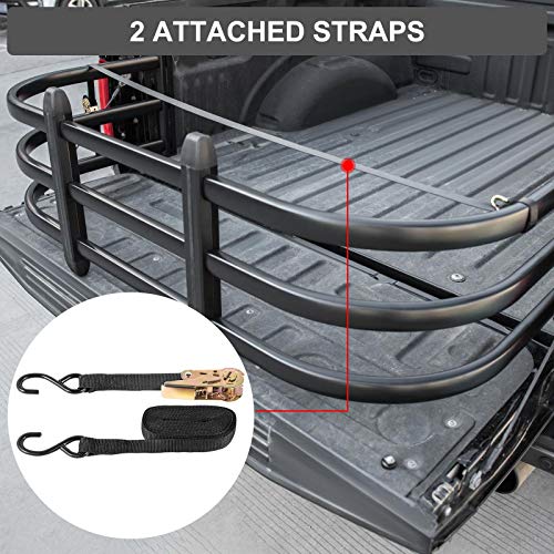 Vevor Truck Bed Extender 56.7"X26"X18.5" Tailgate Extension, Aluminum Alloy Black Pickup Bed Expander For Ford F150 04+ F-150 07+ Titan 06+ Tundra 07+ Silverado/Sierra 03+ Ram 1500/2500/3500 #TOP4