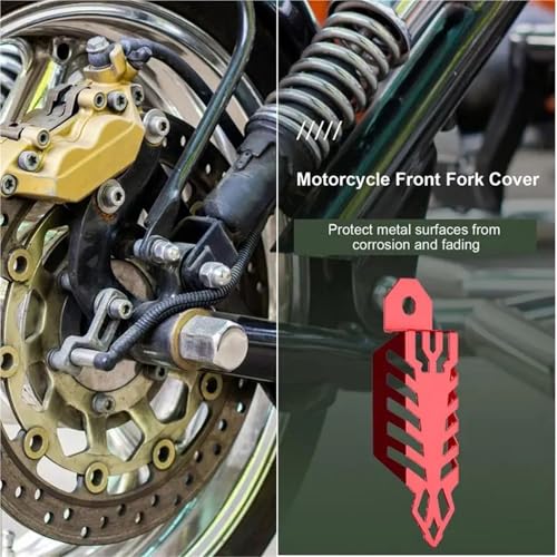 Cubiertas de amortiguador de horquilla delantera de moto negra 4