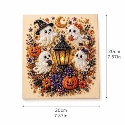 KSKBLZDJD Halloween Diamond Art Kits for Adults DIY Pearl Beads Painting Wall Decor Cute Art Craft Kit for Beginner Fall Home Decore Gift Stress Relief - image 3