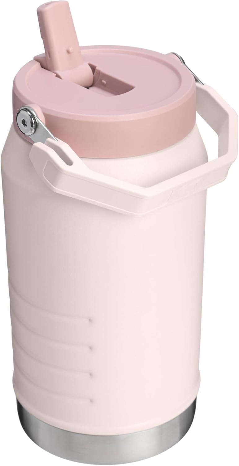 STANLEY IceFlow 2.0 Flip Straw Jug with Handle 64 oz | Twist On Lid and Flip Up Straw | Leakproof for Travel and Sports | Insulated Stainless Steel |BPA-Free | Rose Quartz - Image 3