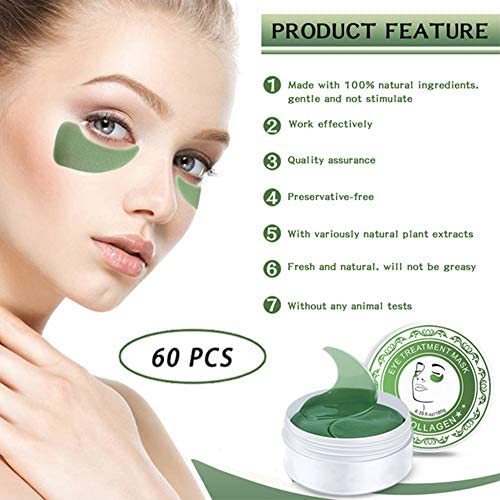 Collagen Eye Mask, Posta 60 Pcs Under Eye Treatment Gels Eye Patches, With Anti-Aging Hyaluronic Acid For Moisturizing & Reducing Dark Circles Puffiness Wrinkles Fine Lines #TOP3