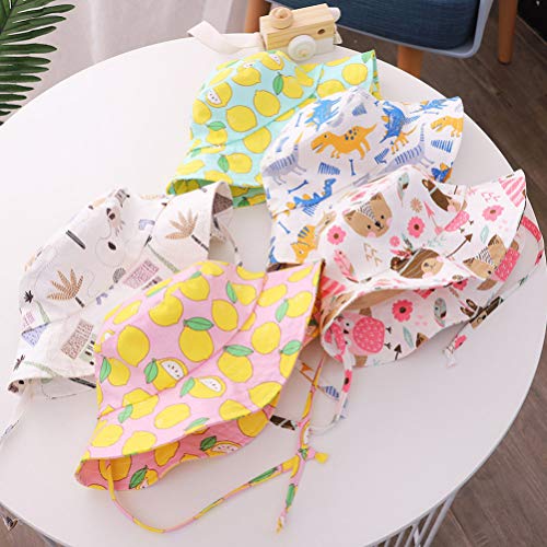 KESYOO Chapéu de Proteção Solar com Estampa de Bebê Meninos Meninas Algodão Respirável Chapéu de Sol