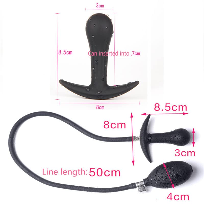 Plug Anal Gonflable InflateGear En Silicone Noir - Pour Massage Prostate Et Jeux De Couple