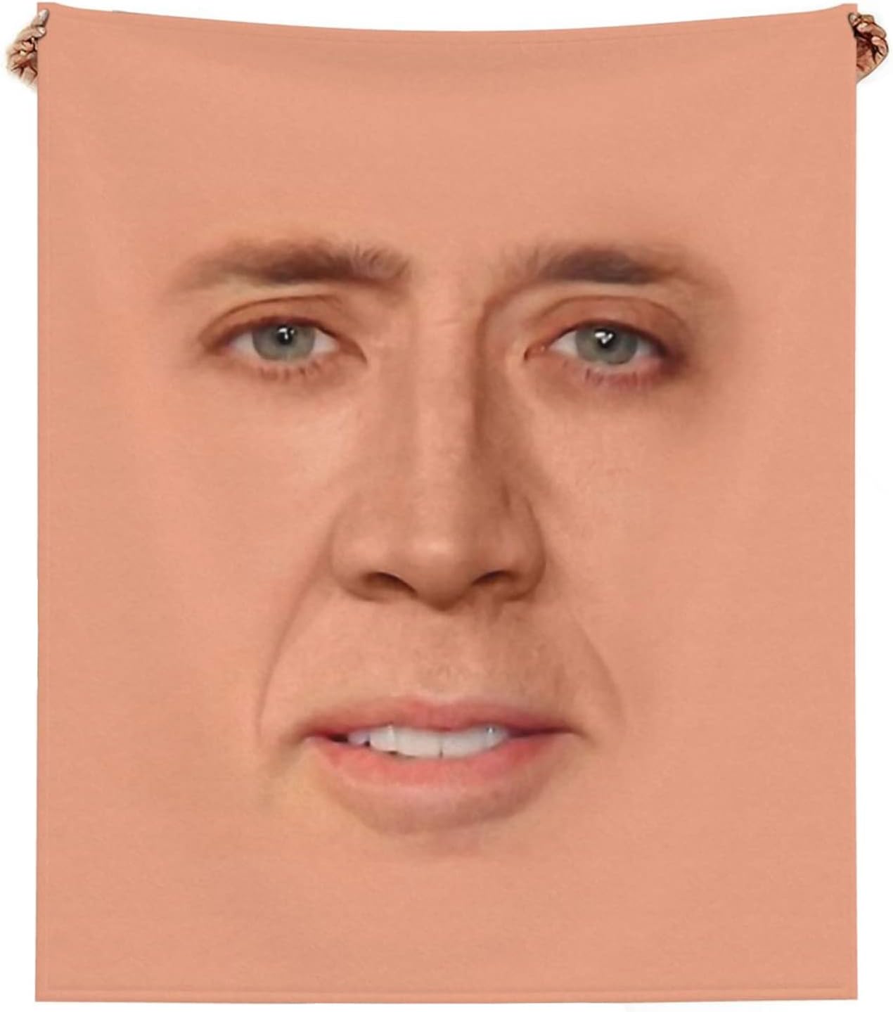 ChocoMiz Rmeoiui Nicolas Cage Face Blanket Flannel Fleece Funny Throw Blankets 50"X40" Soft Cozy Fluffy Winter Fall Blanket Cozy Soft Fuzzy Plush Home Decor for Couch Bed Sofa Living Room Bedroom