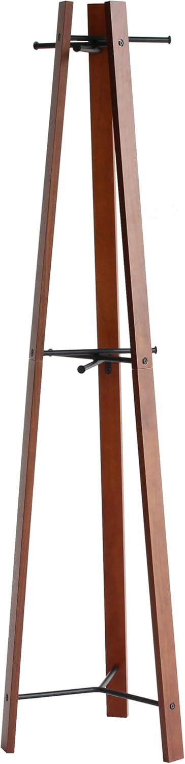 Anthem ANH-3292BR-BR-II Hanger Walnut Storage Furniture Natural Simple Coat Hanger (Brown)